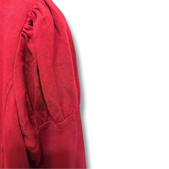 335 Laundry by Design | EUC Wine Scoop Neck Puff Soft Long Sleeve Dress (Size 4) - Picture 8 of 14